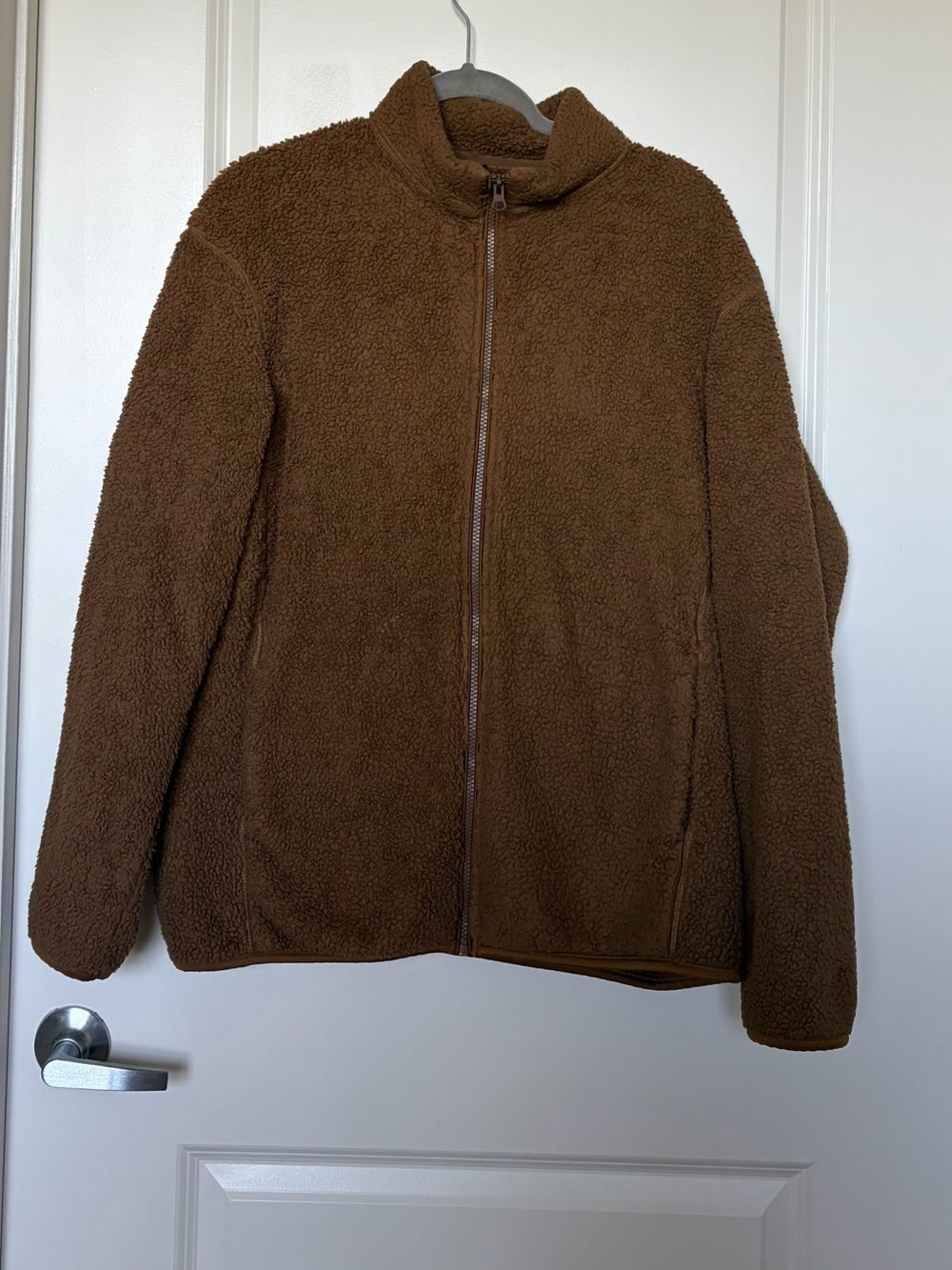 UNIQLO- Brown fleece zip up jacket